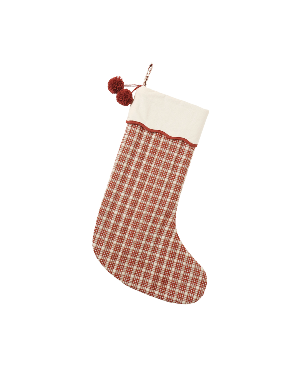 Noel Stocking || Ruby Plaid