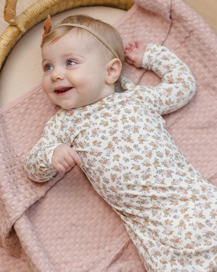 Bamboo Baby Gown + Hat || Wildflower