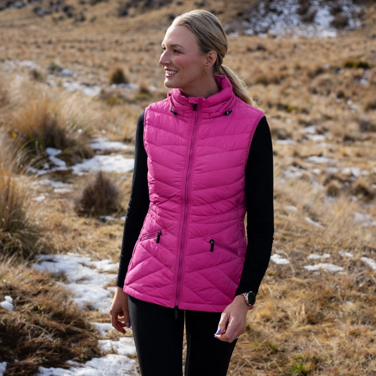 Mary Claire - Women's 90/10 Packable Down Vest || Rose Violet