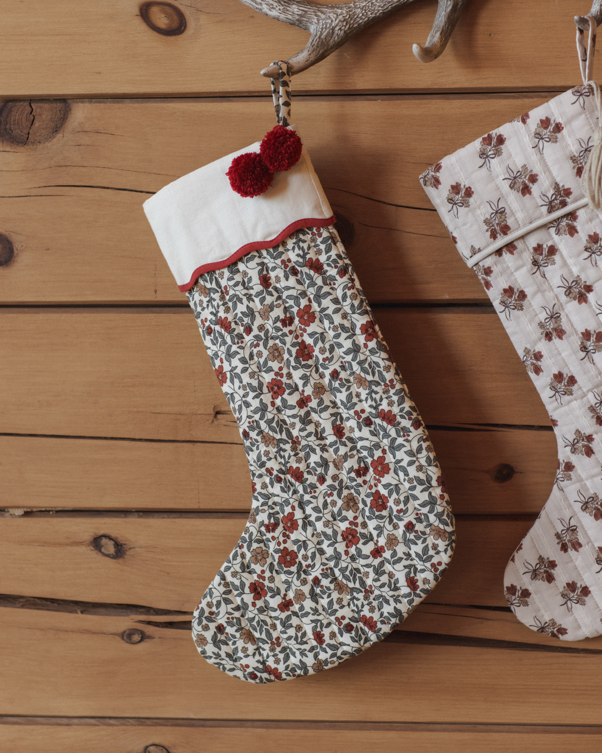 Noel Stocking || Holiday Floral