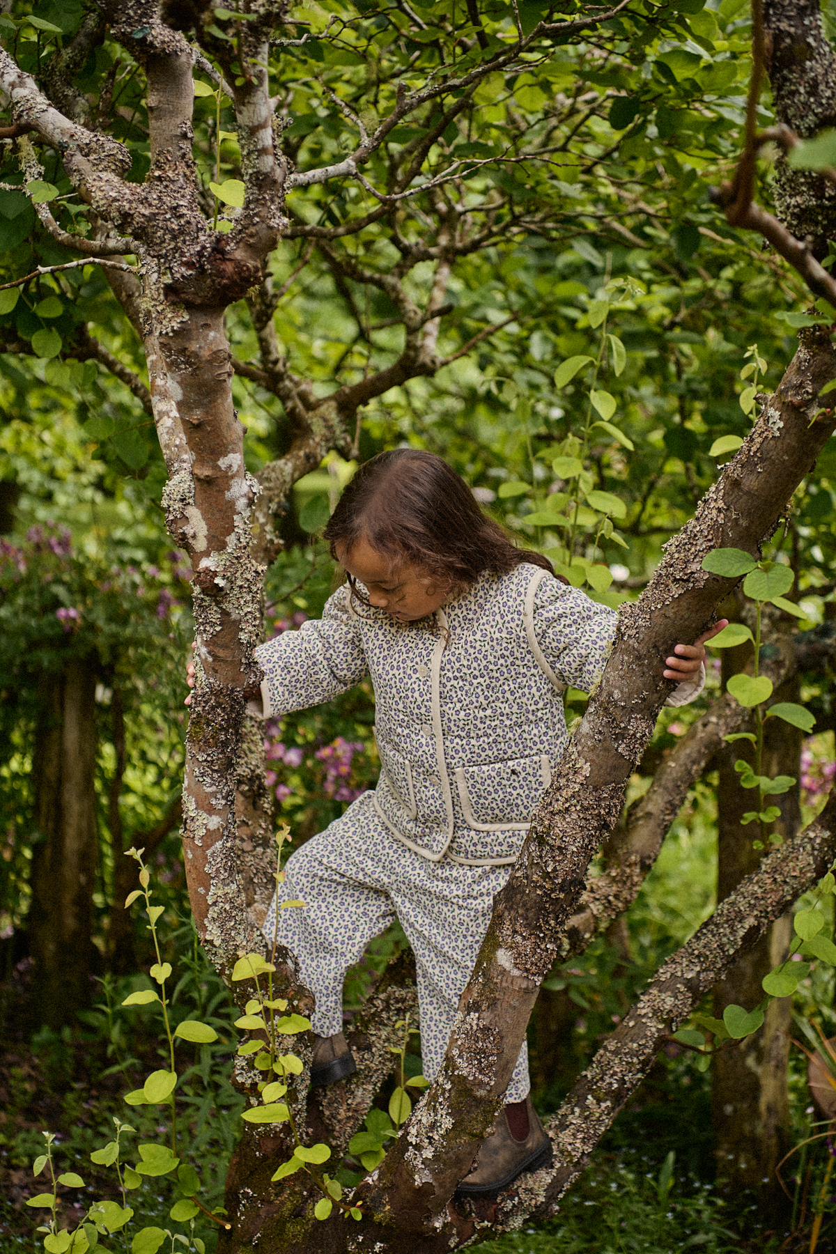 Edith Quilted Jacket || Briarwood Heron Print