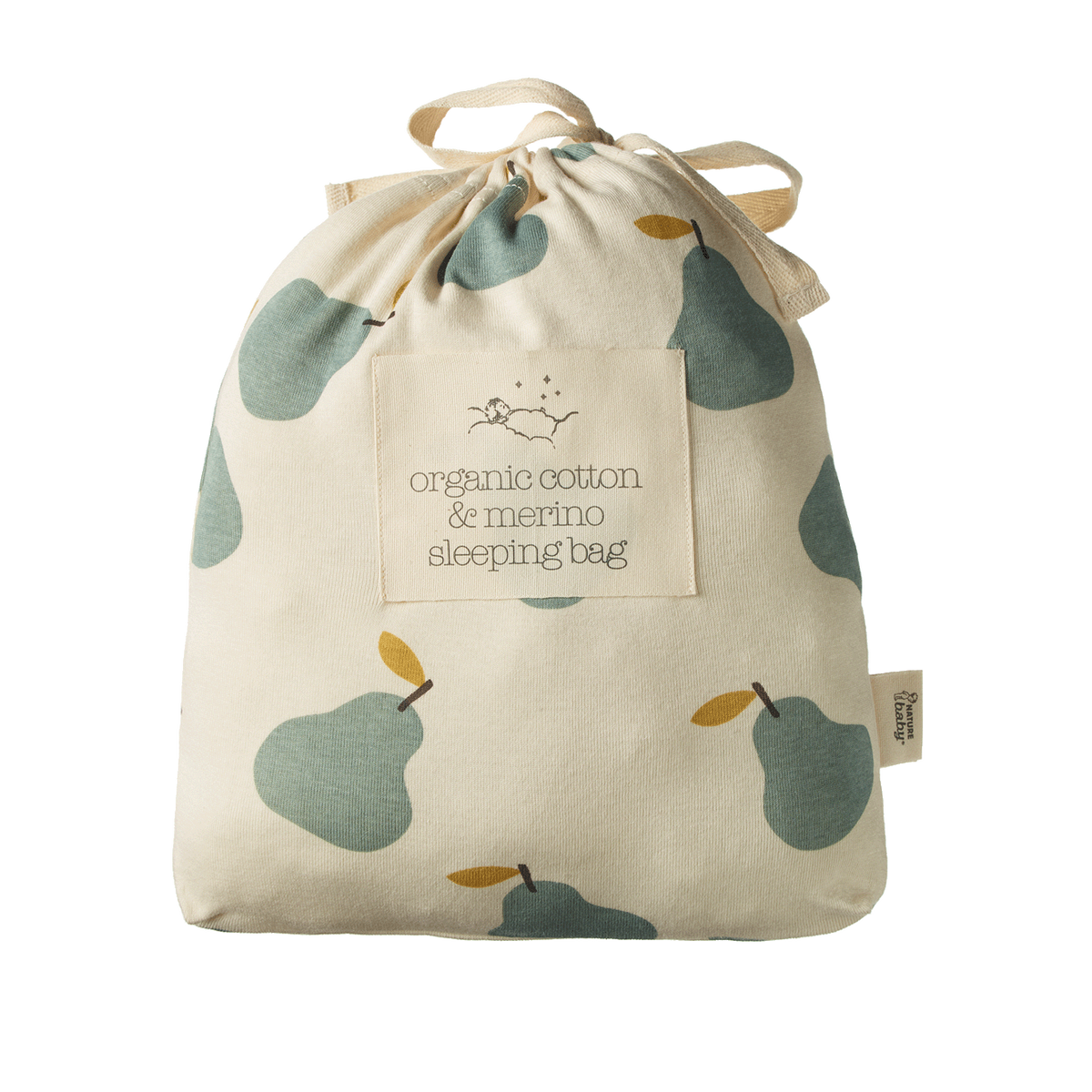 Organic Cotton and Merino Sleeping Bag || Pear Print