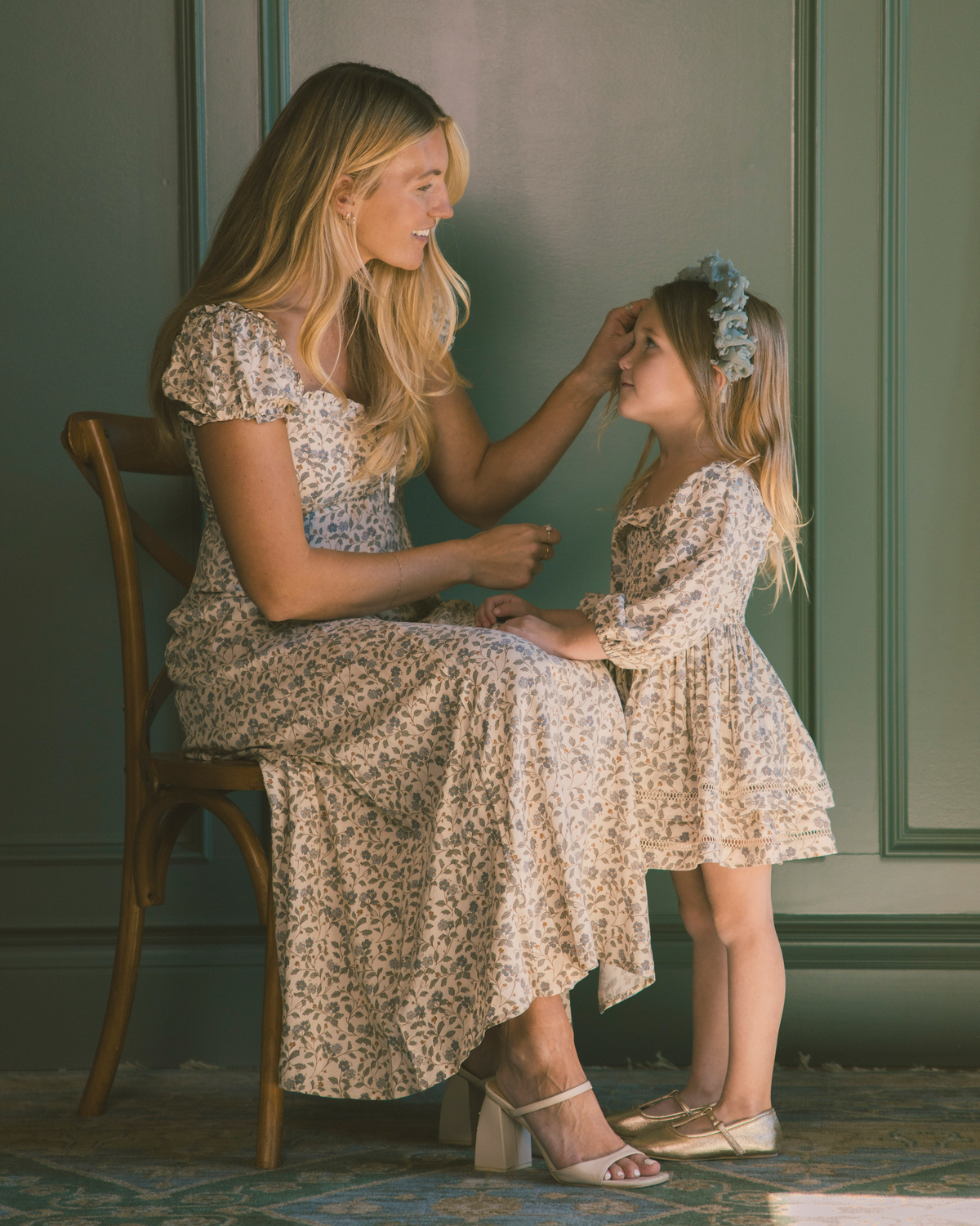 Womens Nancy Dress || Blue Garden