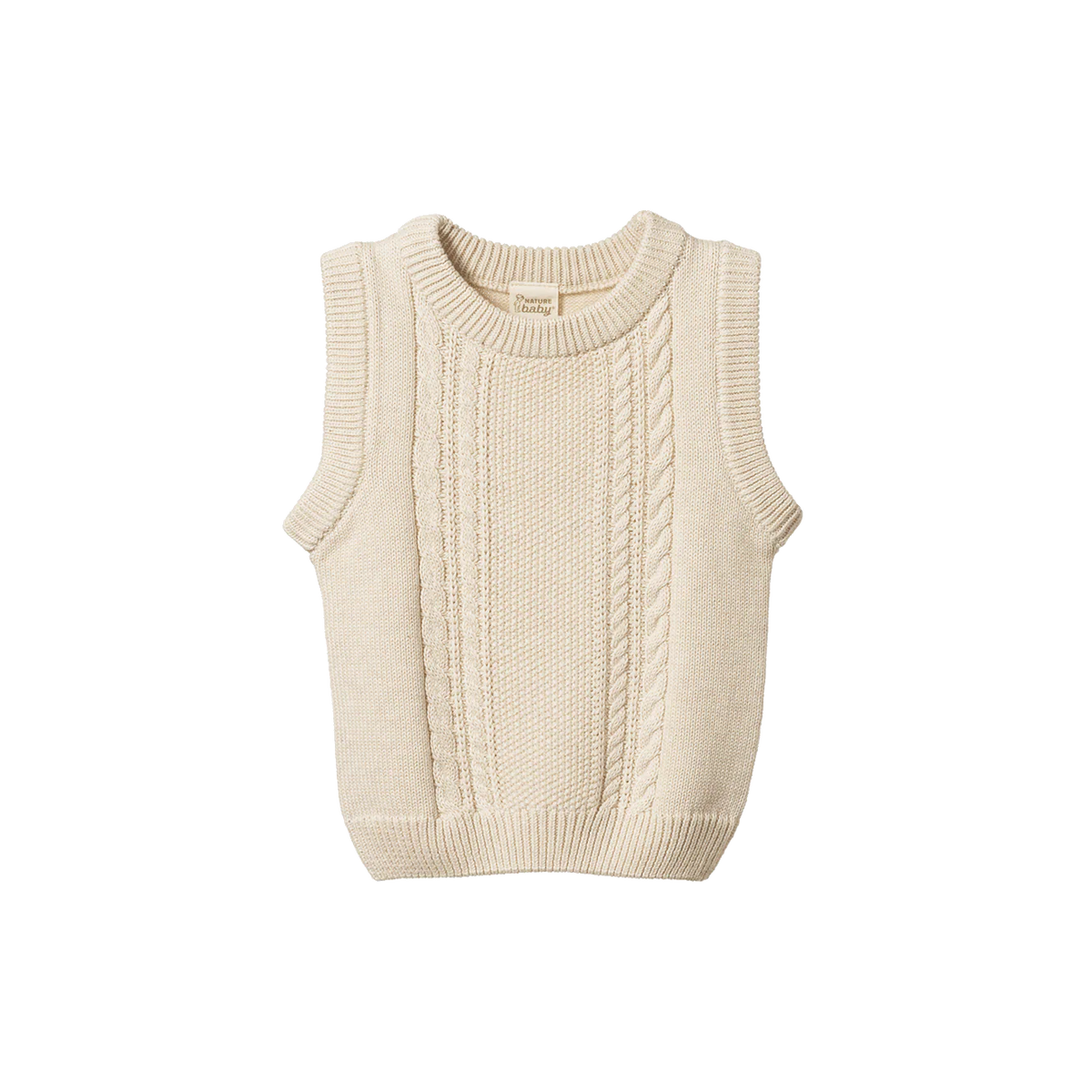 Walter Vest || Oatmeal Marl Cable Knit