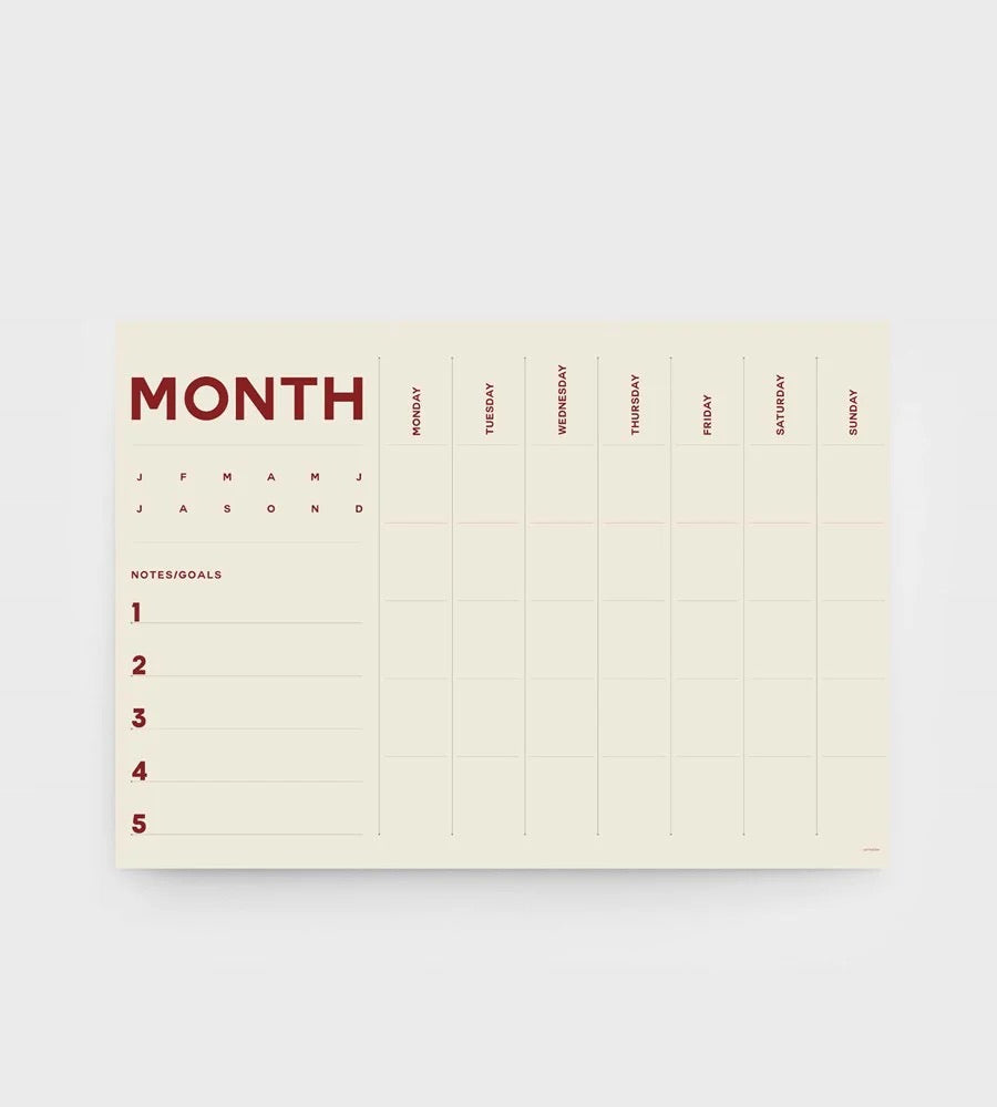Lettuce A2 Month Planner