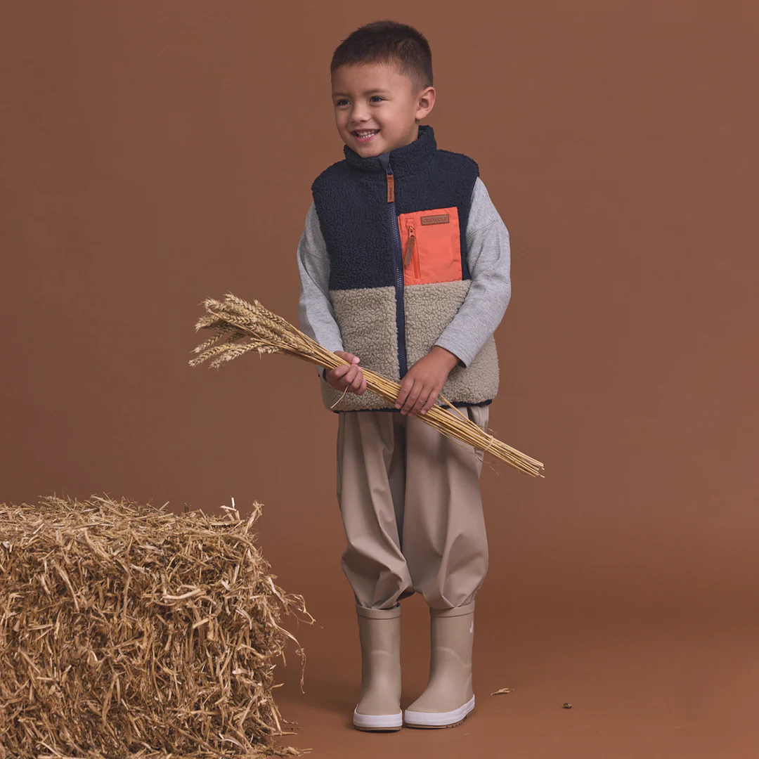 Reversible Yeti Vest || Ash Colourblock