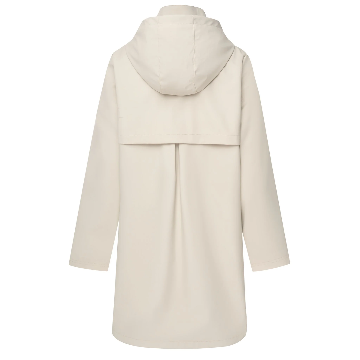 Billie - Women's PU Coated Raincoat || Cream with Choc Houndstooth