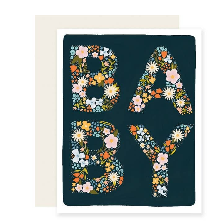 Floral Baby Card