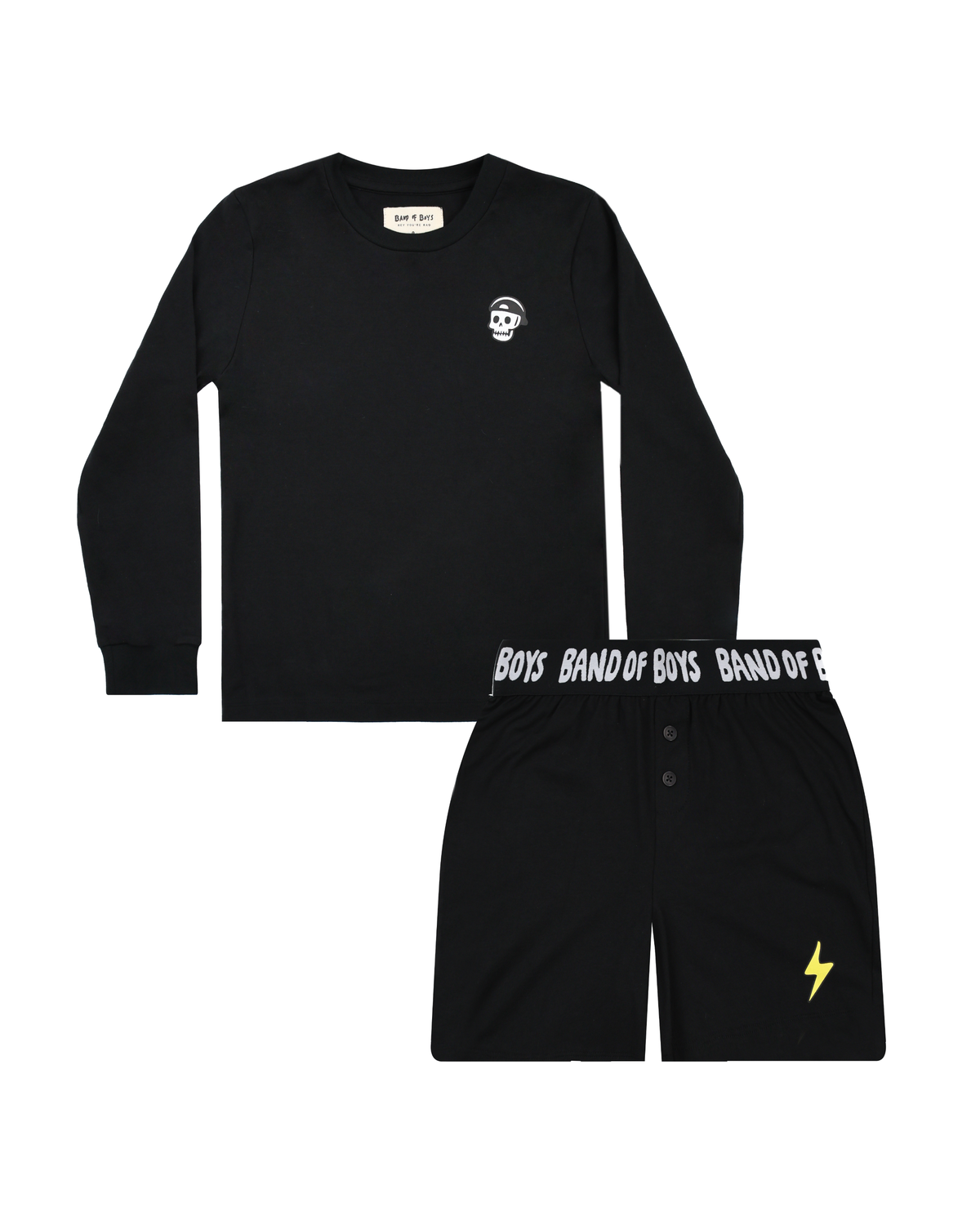 Black Skull Skater Pyjamas