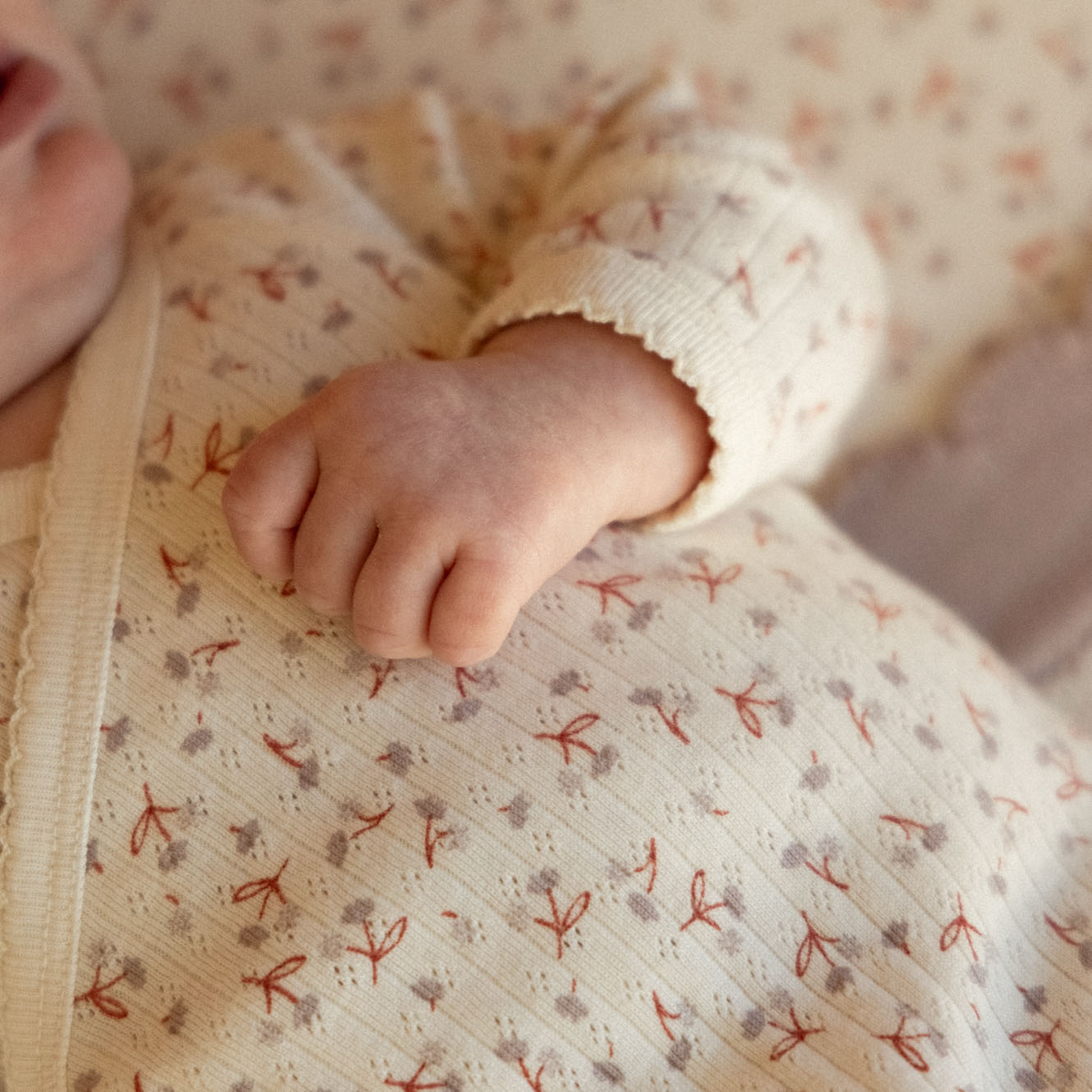 Kimono Stretch & Grow Pointelle || Dandelion Print