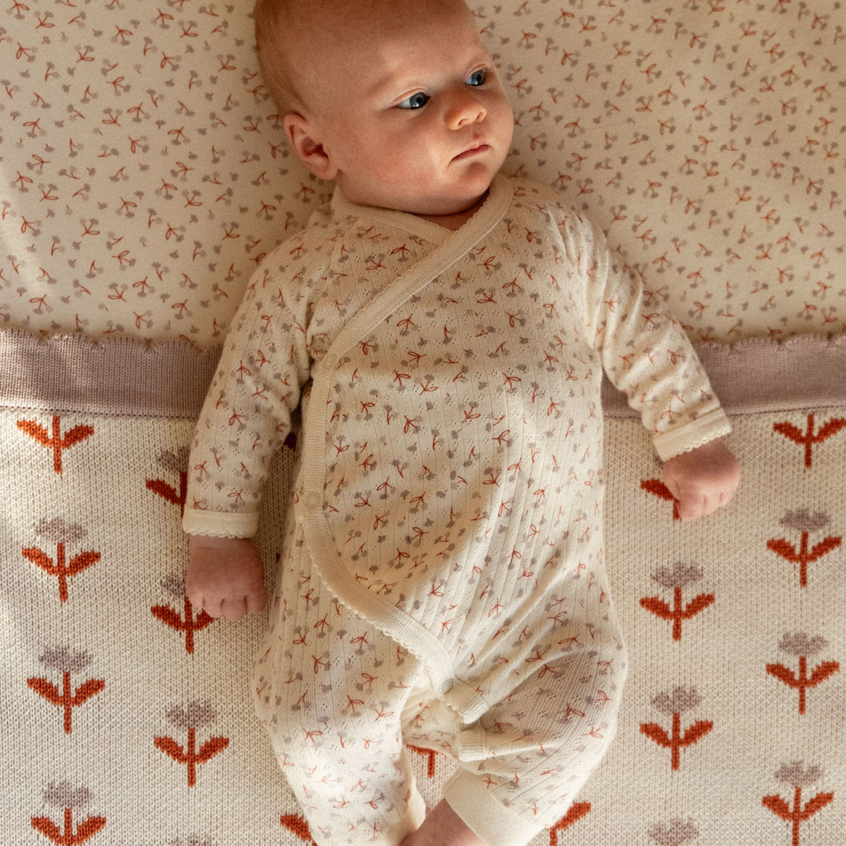Kimono Stretch & Grow Pointelle || Dandelion Print