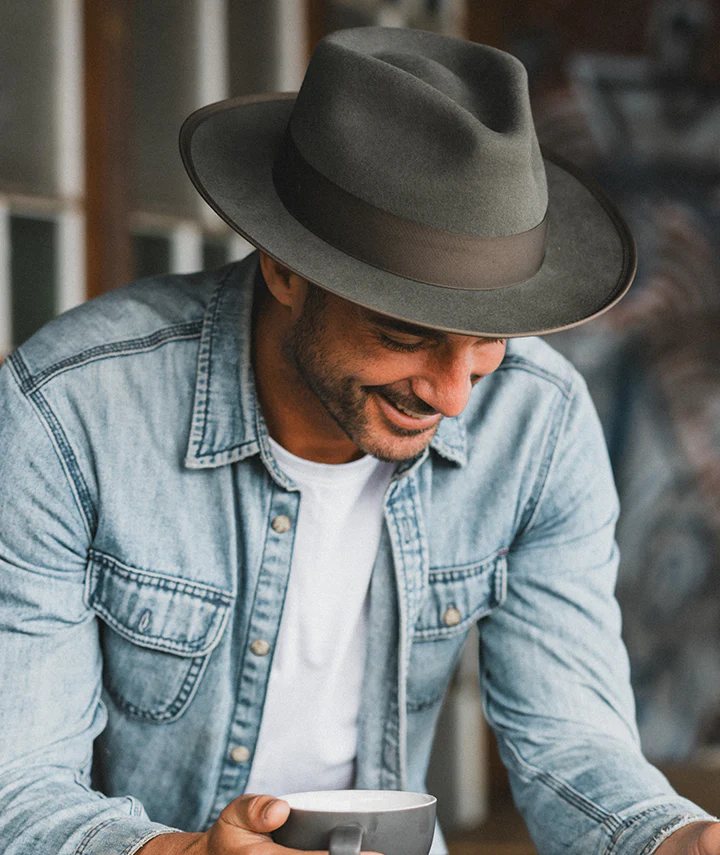 Jones || Unisex Mid Brim Felt Fedora Hat