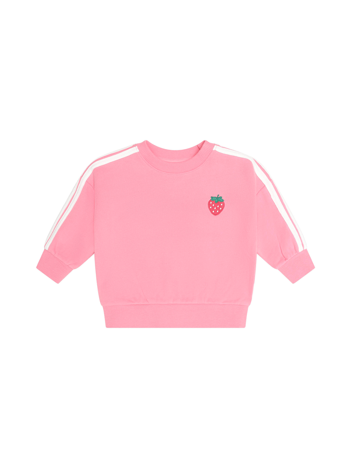 Strawberry Emb Sweatshirt || Flamingo