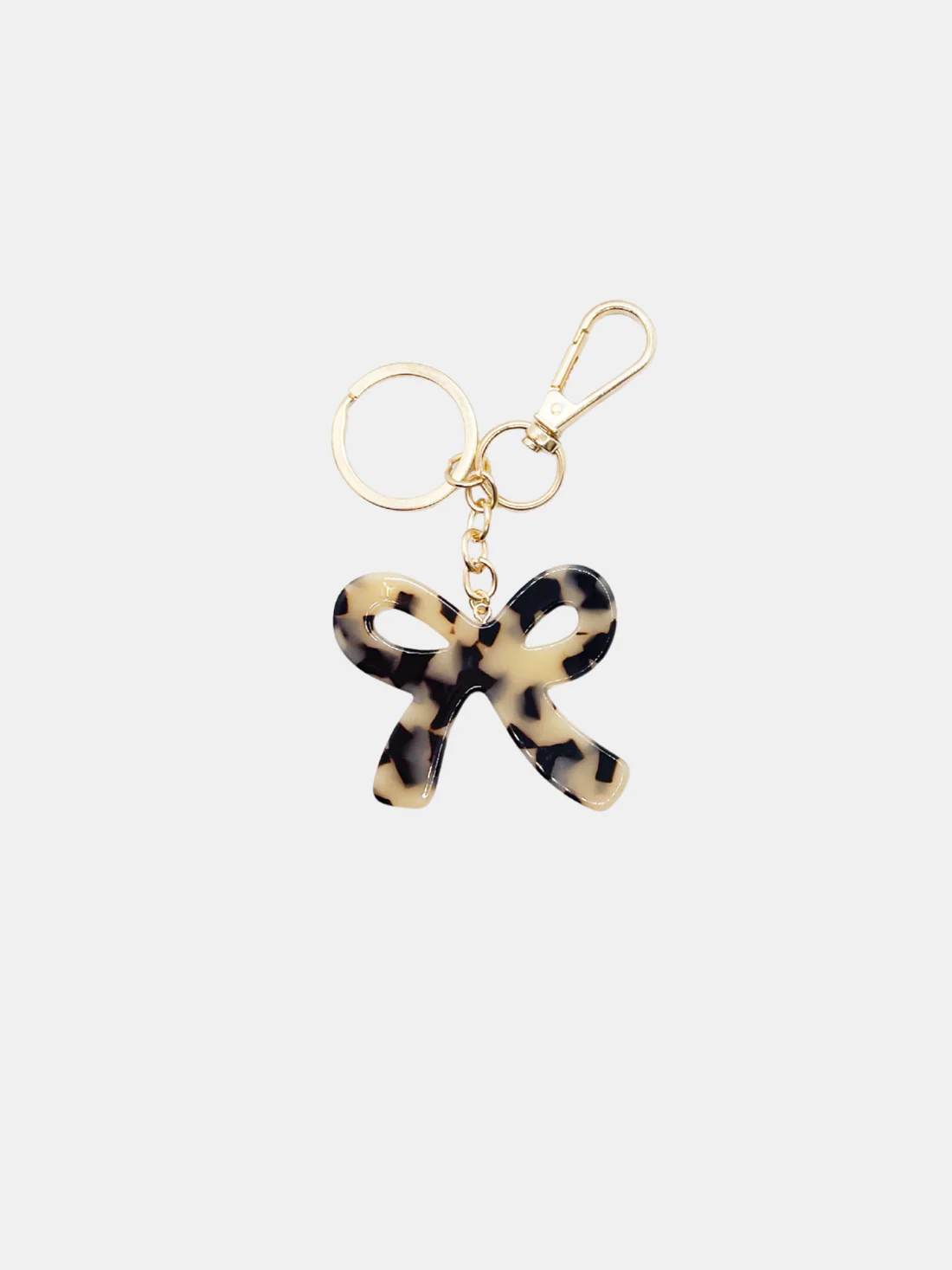 Bow Beauty Key Chain || Light Tort