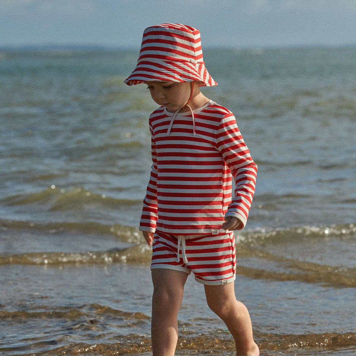 Splash Shorts || Red Sea Stripe