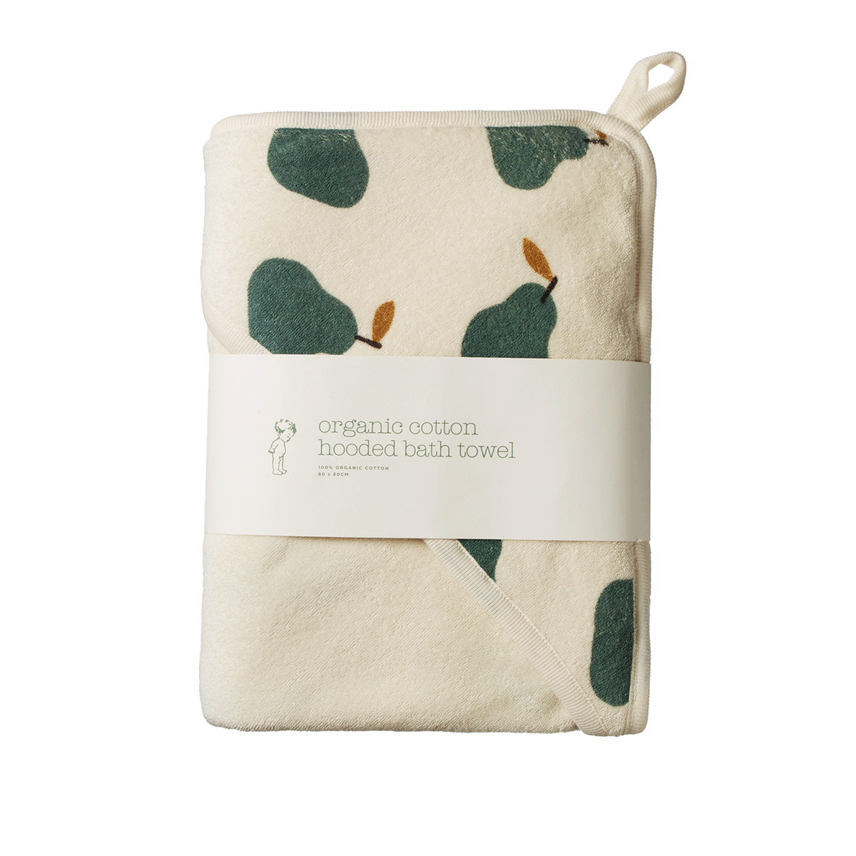 Organic Cotton Hooded Towel || Petite Pear