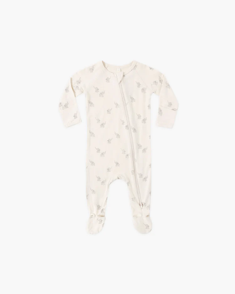 Bamboo Zip Footie || Elephants