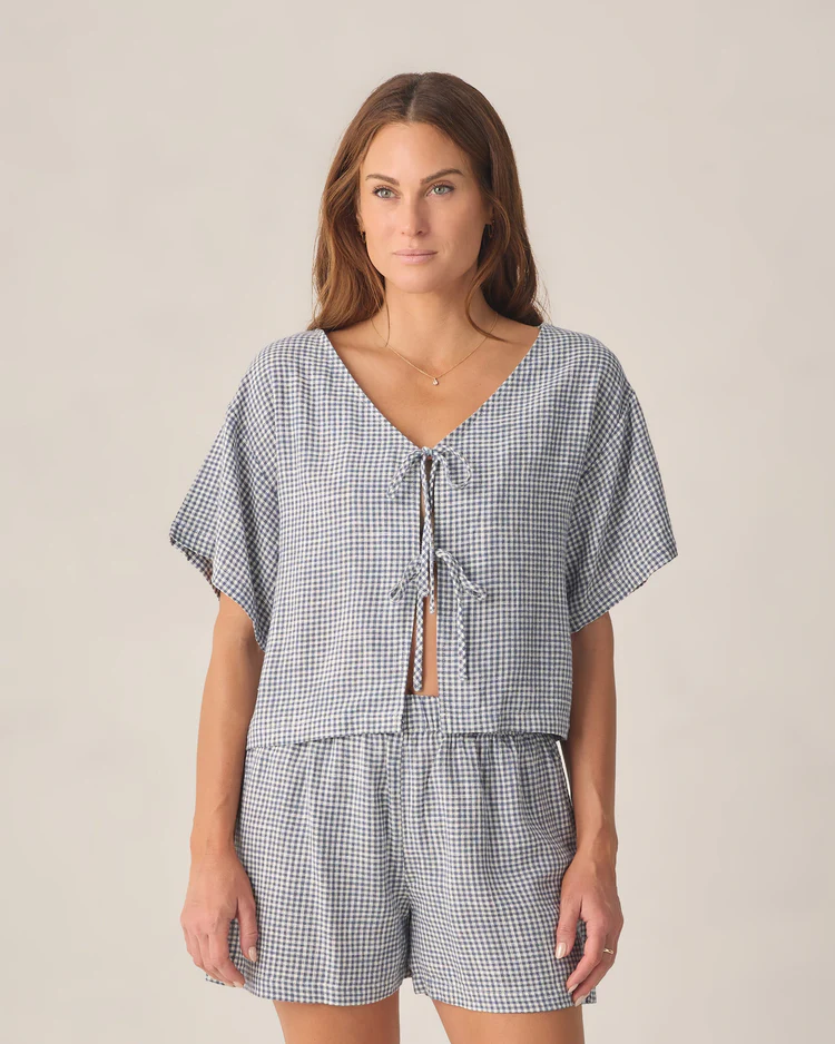 Womens Juniper Set || Marine Gingham