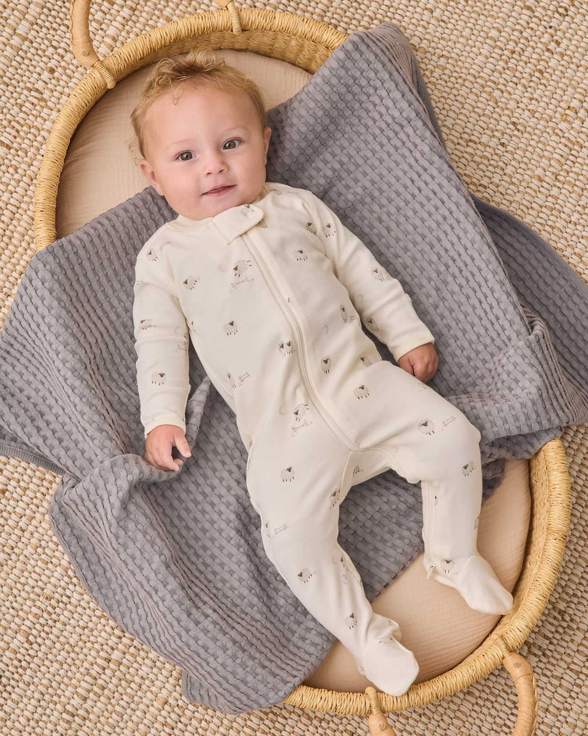 Zip Long Sleeve Sleeper Footie || Sheep