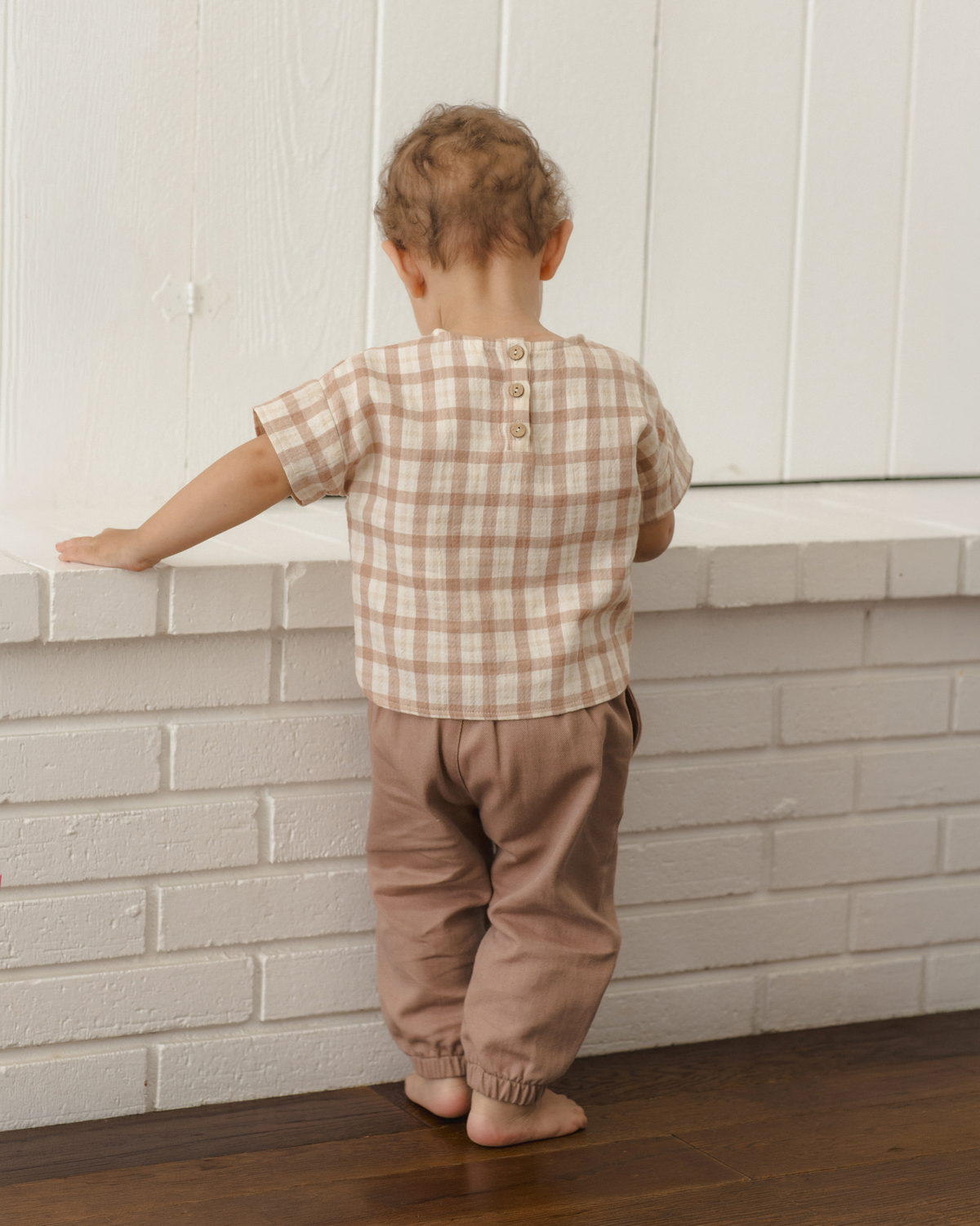 Woven Boxy Top || Rustic Plaid