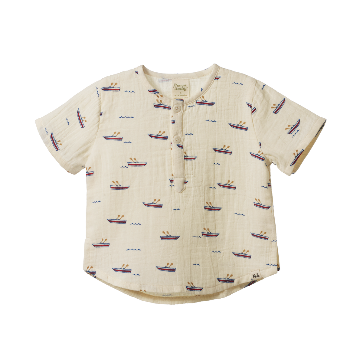 Short Sleeve Caravan Shirt Muslin || Row Boats