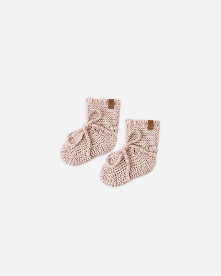 Knit Booties || Blush