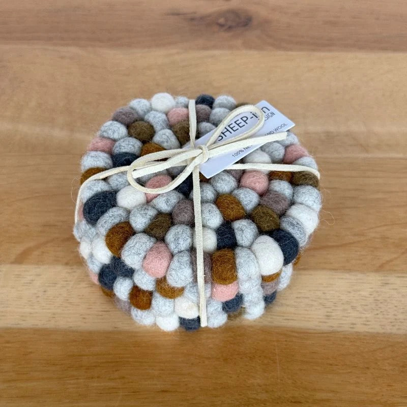 Felt Ball Coasters - Set of 4