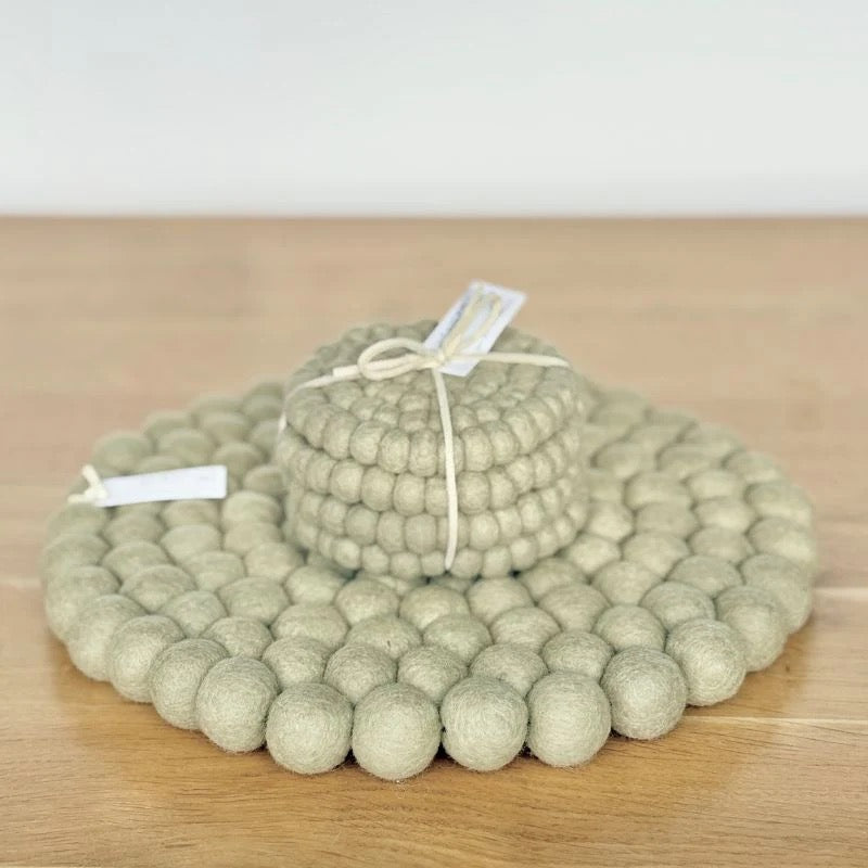 Felt Ball Coasters - Set of 4