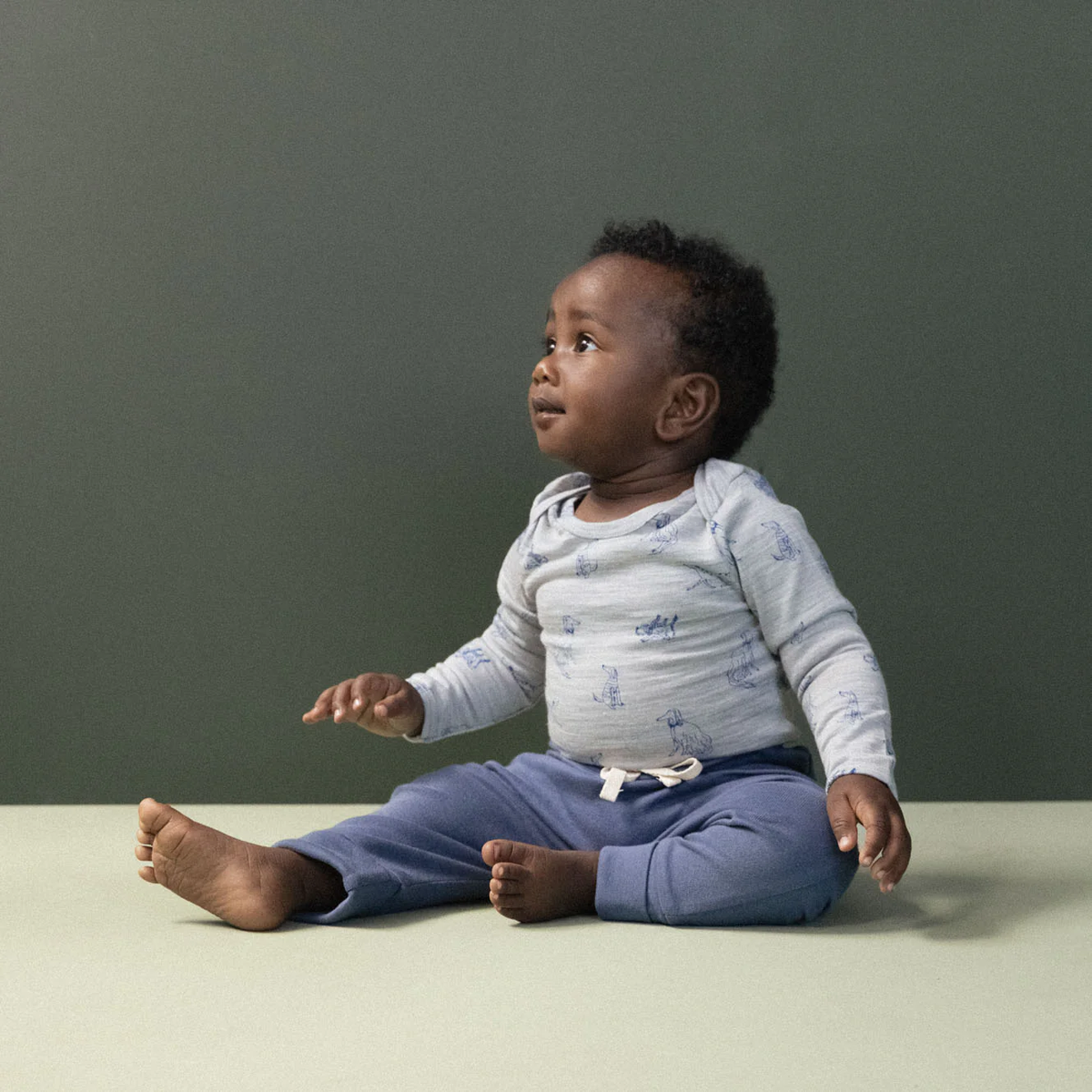 Merino Drawstring Pant || Vintage Indigo