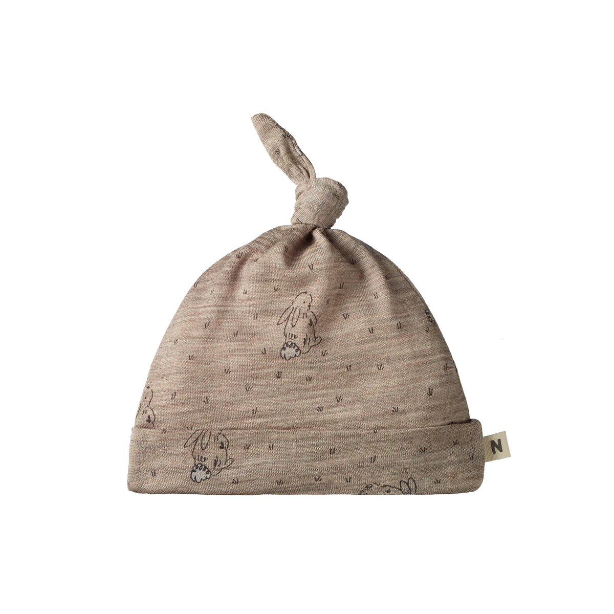 Merino Essentials Knotted Beanie || Bramble Burrow Print