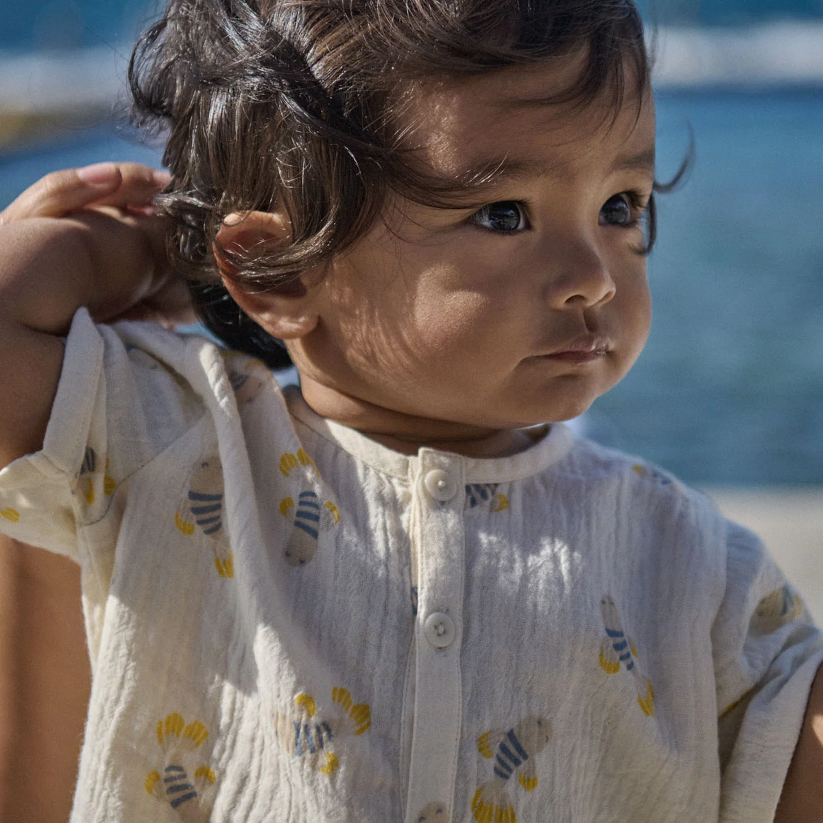 Short Sleeve Caravan Shirt Muslin || Fish Fable Print