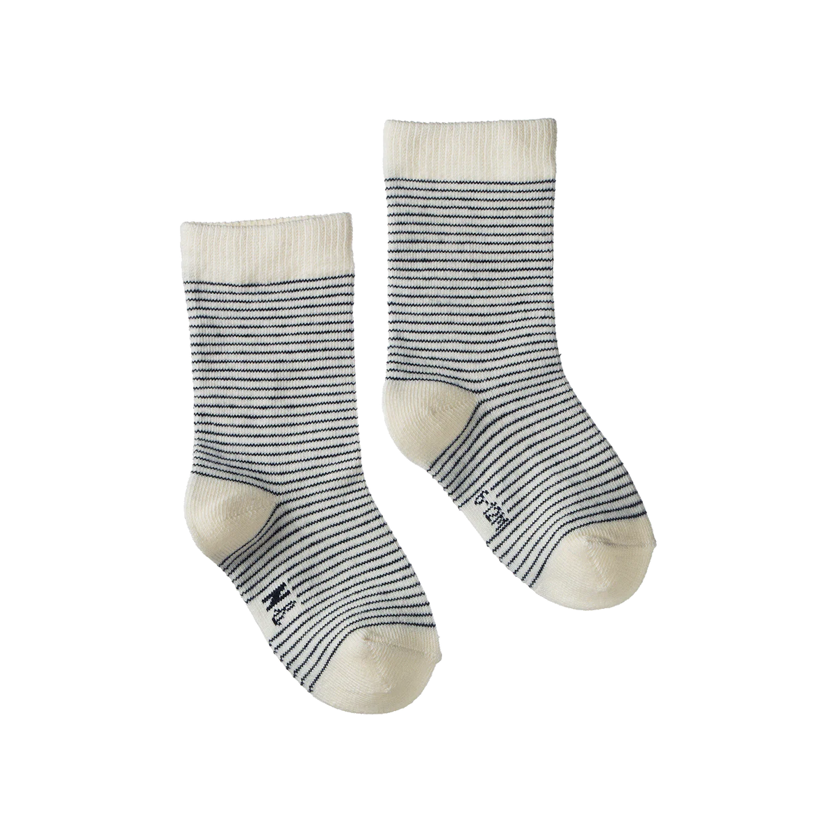 Organic Cotton Rib Socks || Navy Stripe