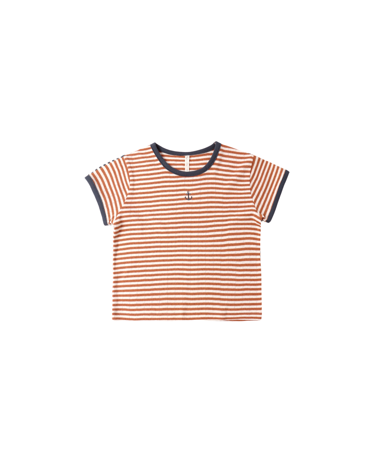 Pointelle Tee Teen || Poppy Stripe
