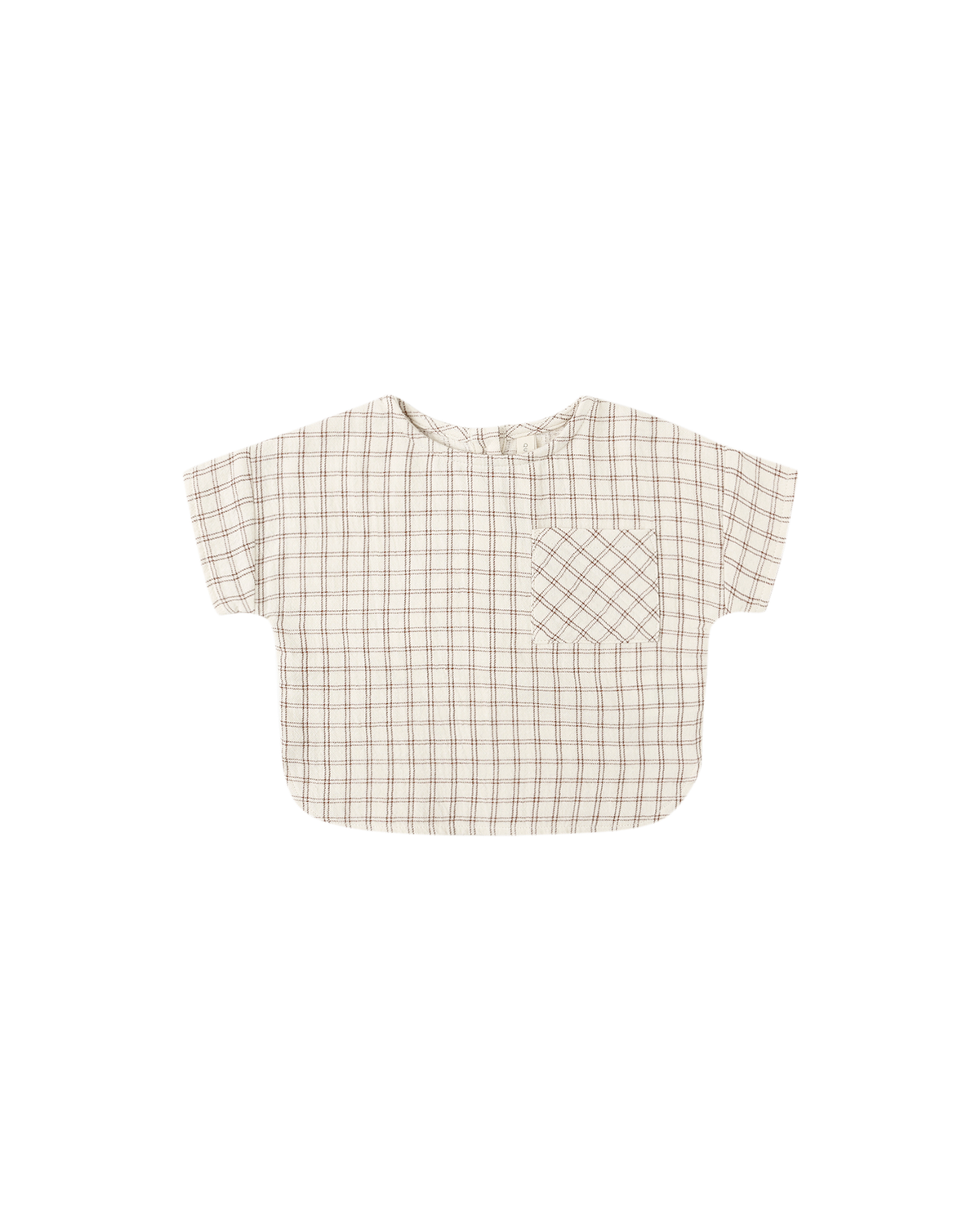 Woven Boxy Top || Cedar Check