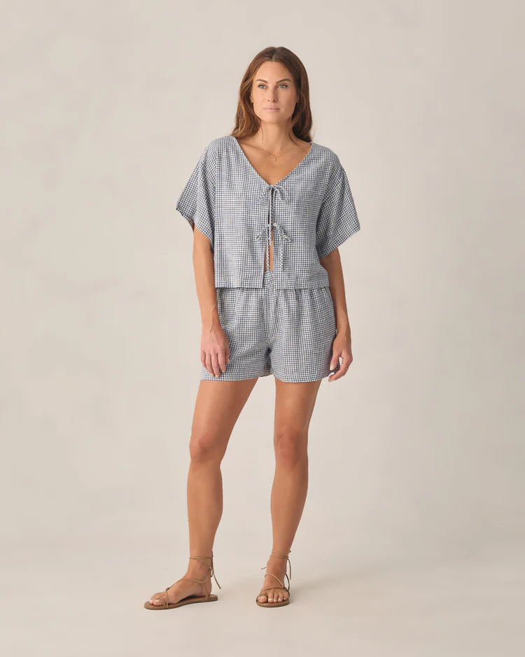 Womens Juniper Set || Marine Gingham