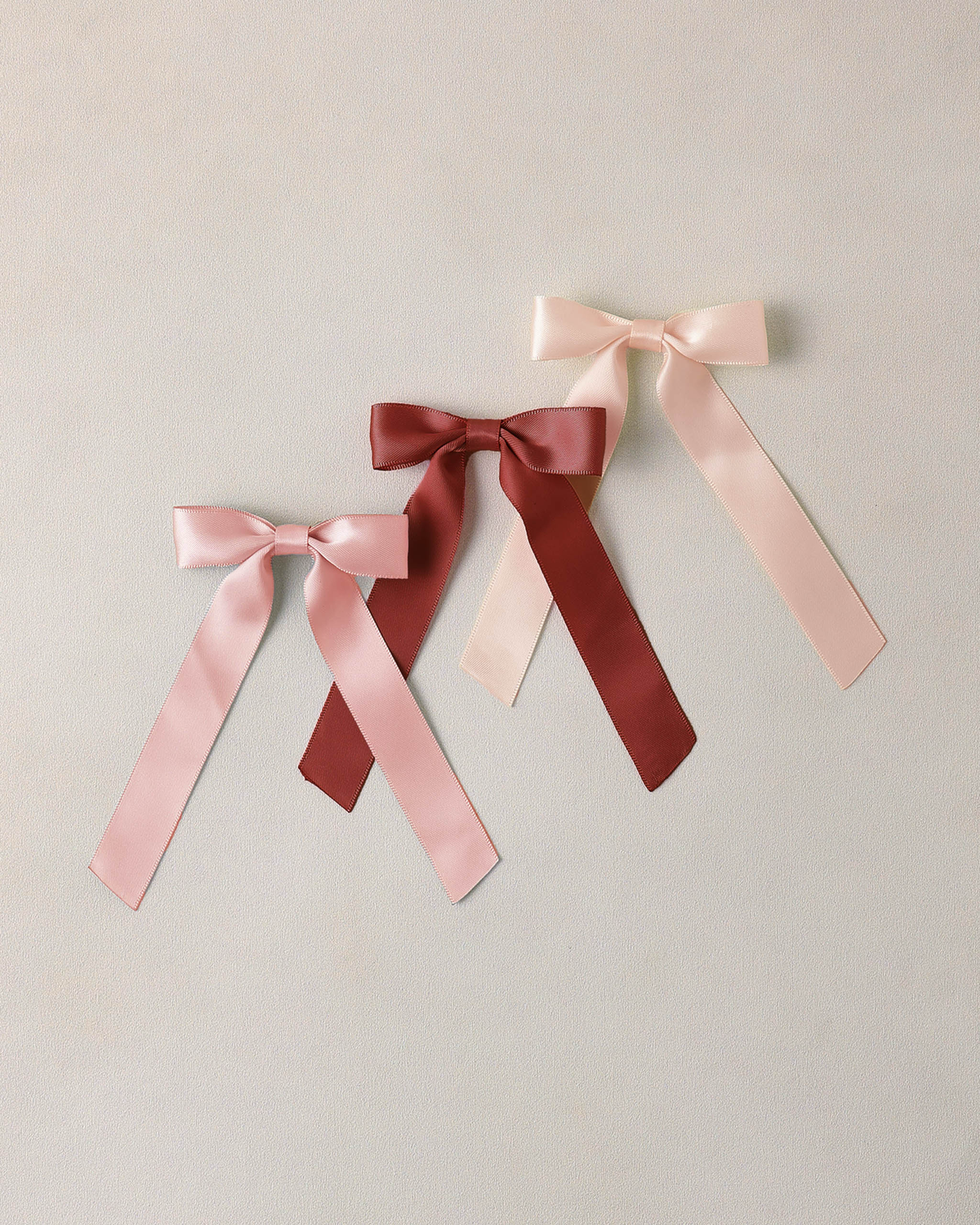 Satin Ribbon Bows || Blush, Red, Pink