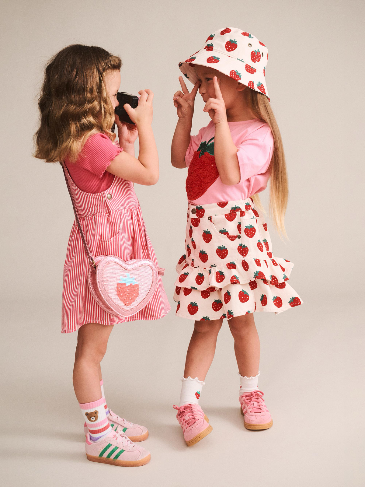 Strawberry Tiered Skirt || Multi