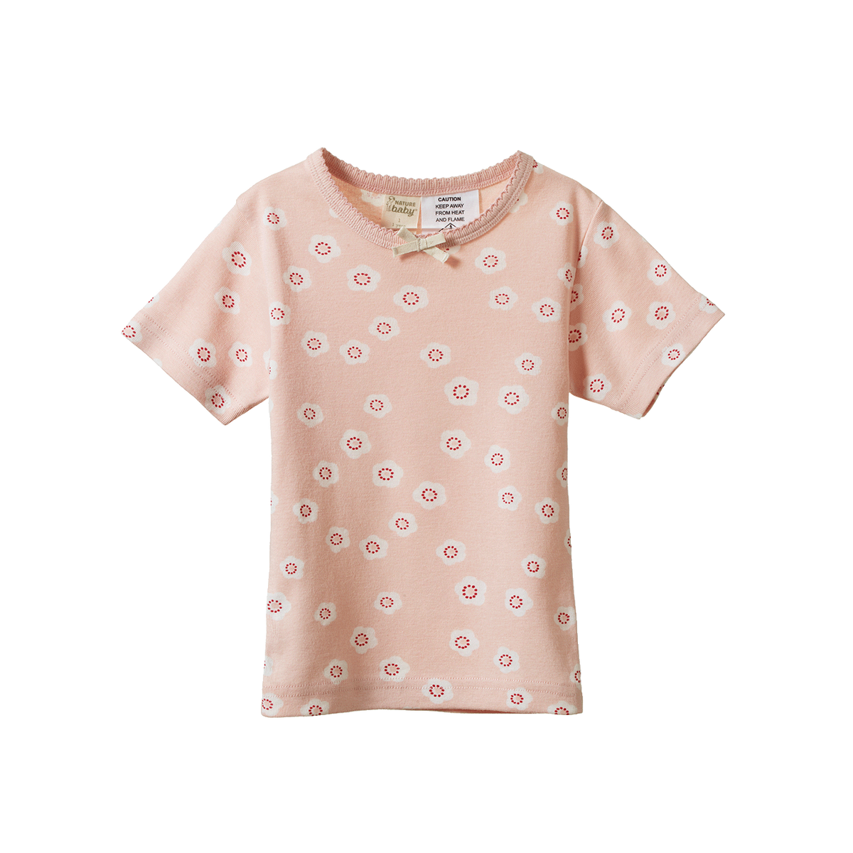 Shortie Pyjama Set || Flora Stamp Rose Dust