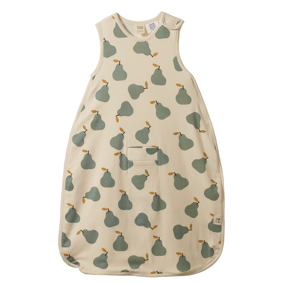 Organic Cotton and Merino Sleeping Bag || Pear Print