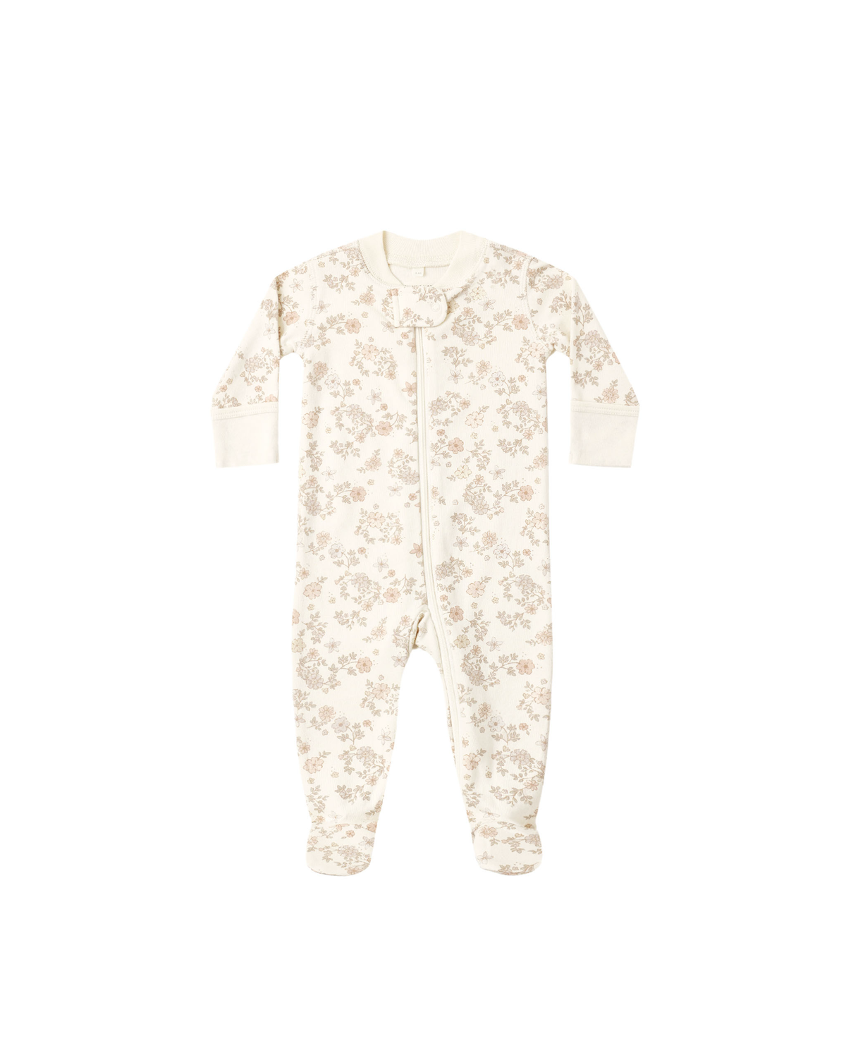 Zip Long Sleeve Sleeper Footie || Floral Vine