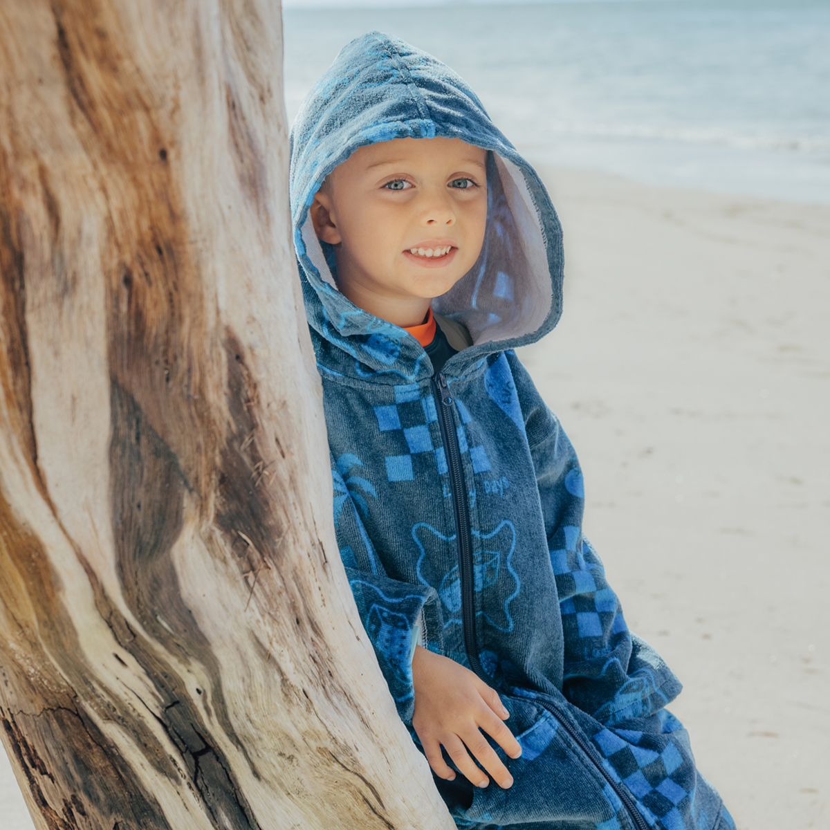Everywhere Zip Up Towel || Navy