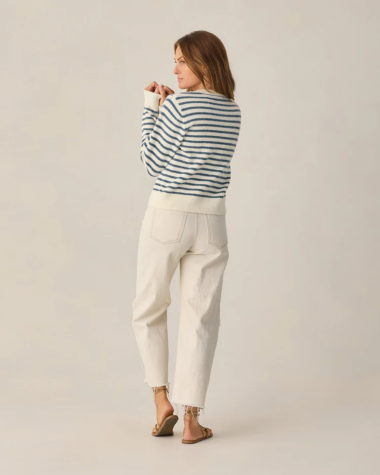 Womens Classic Cardigan || Maritime Stripe