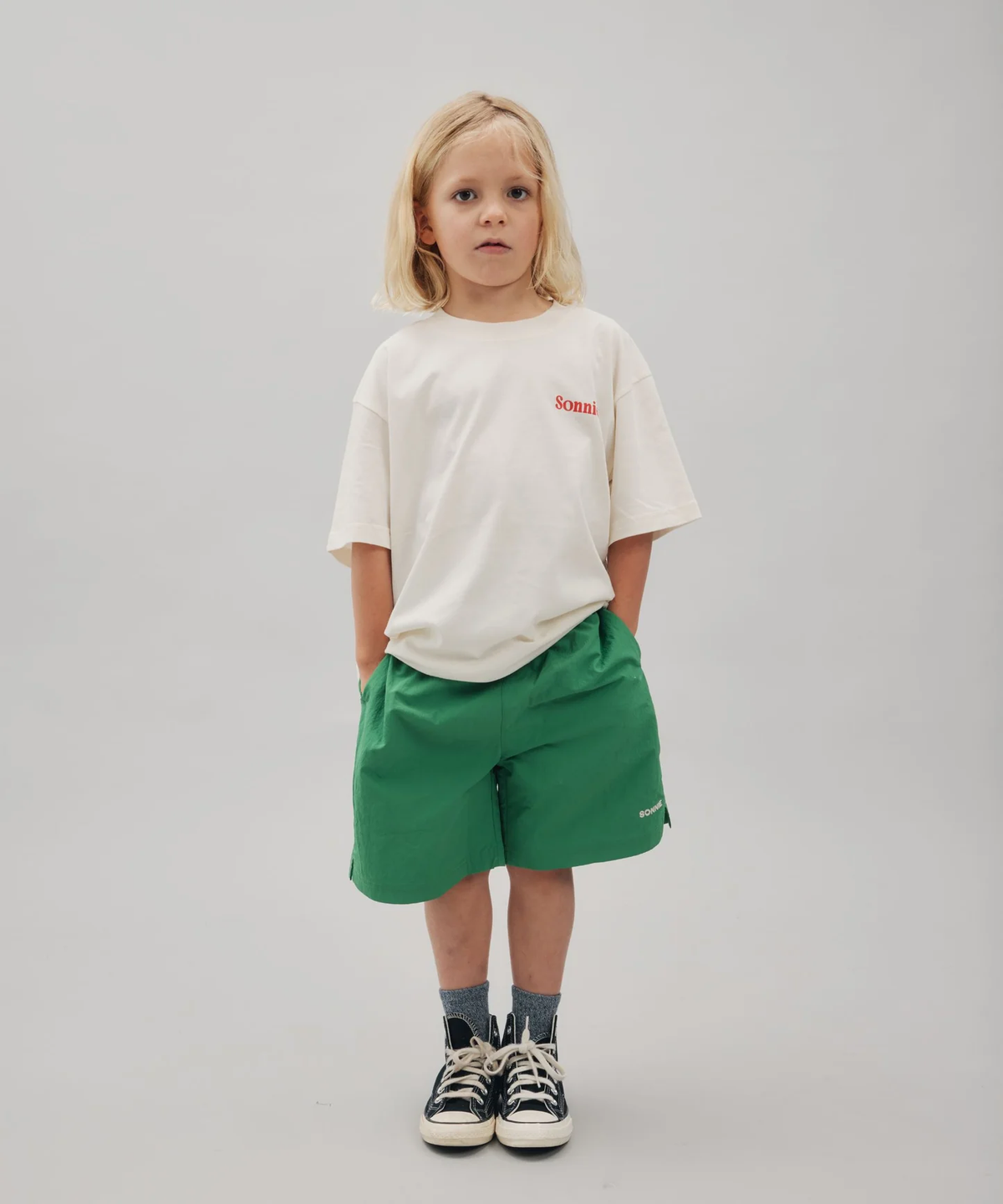 Nylon Sports Shorts || Kermit Green