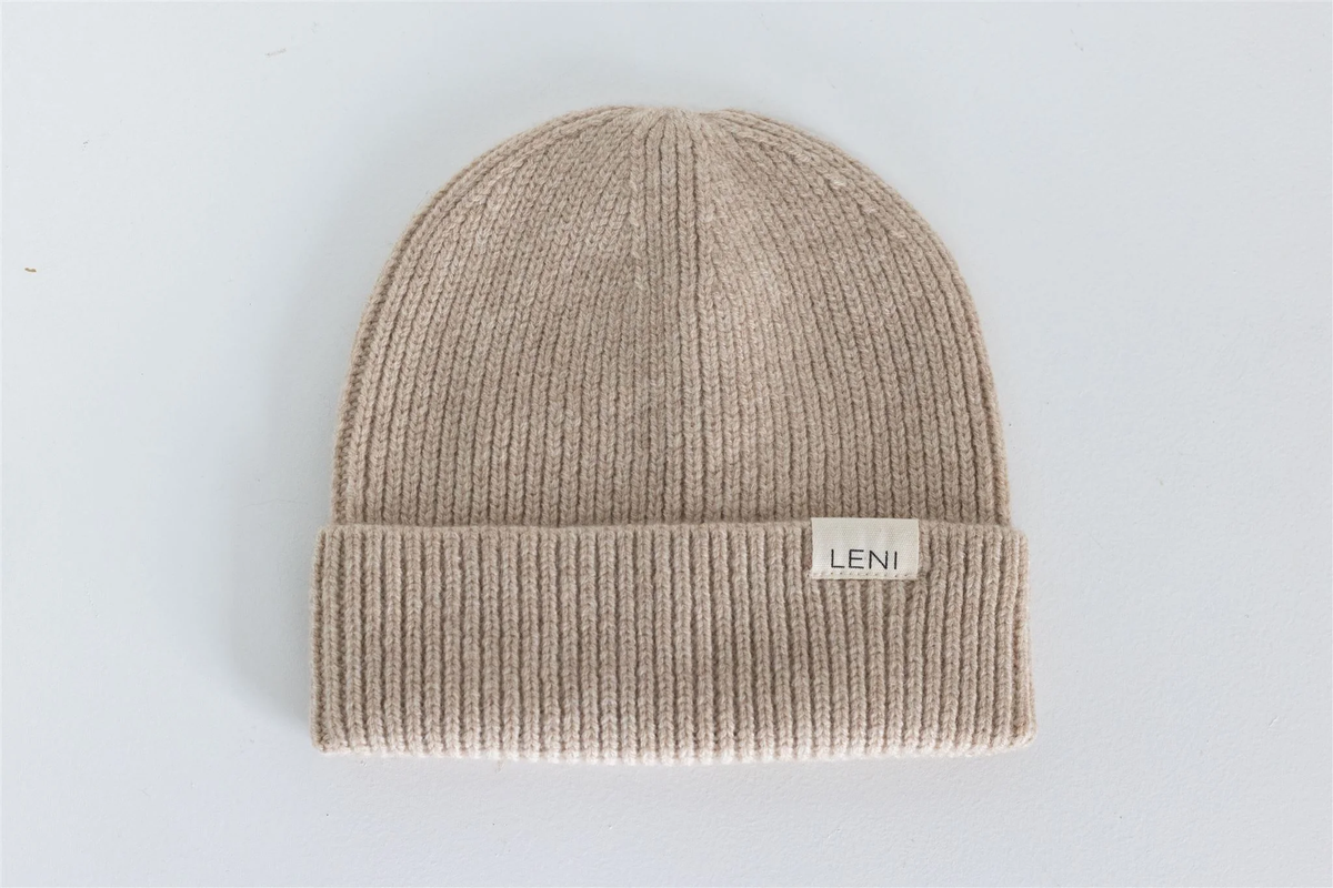 Kids Merino Rib Beanie || Oat
