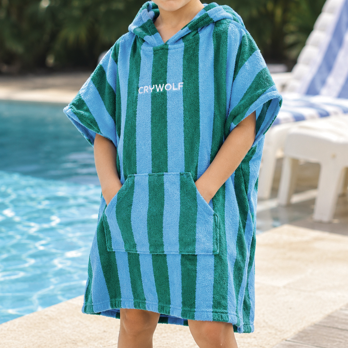 Hooded Towel || Deck Stripe