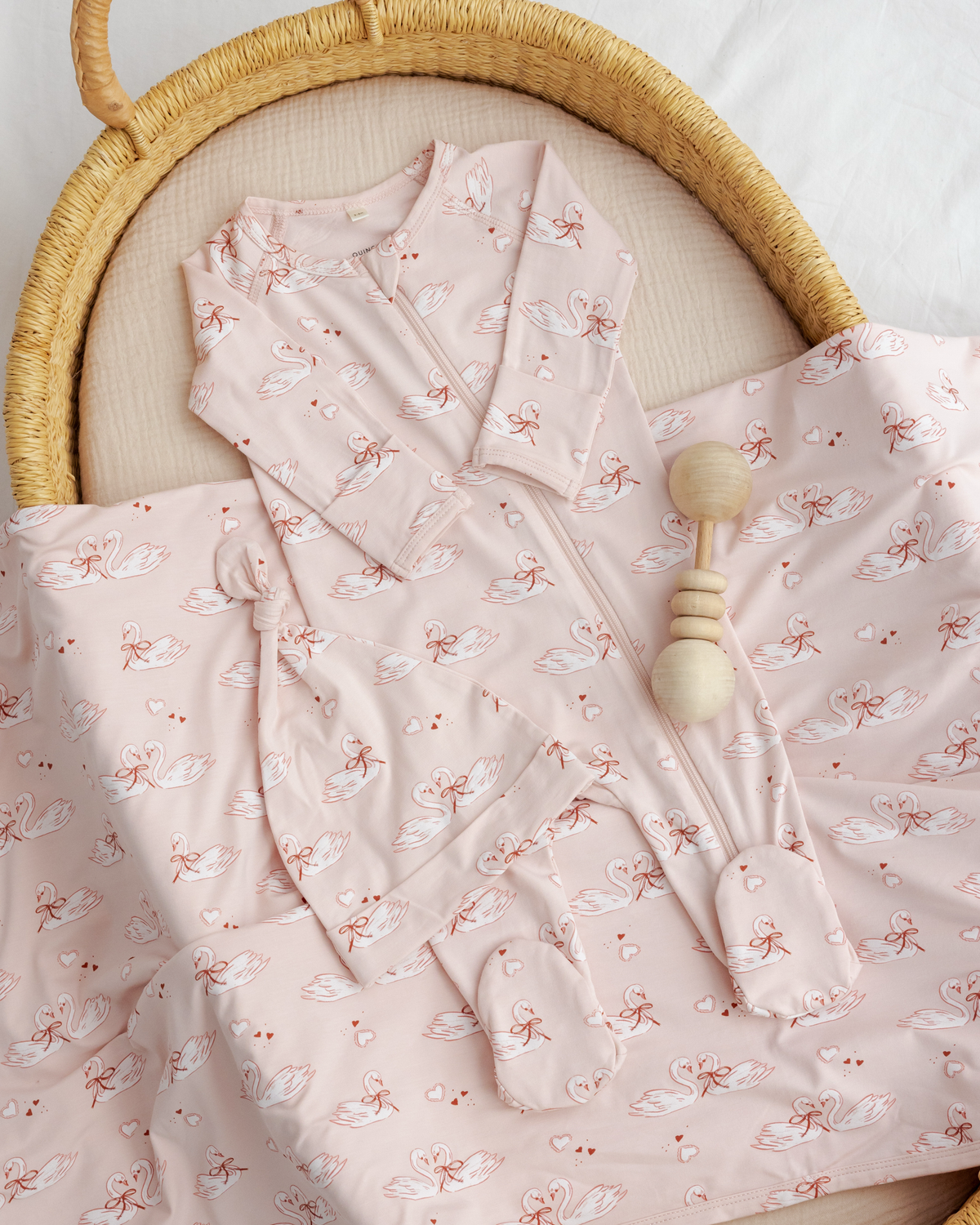 Bamboo Zip Footie || Swans