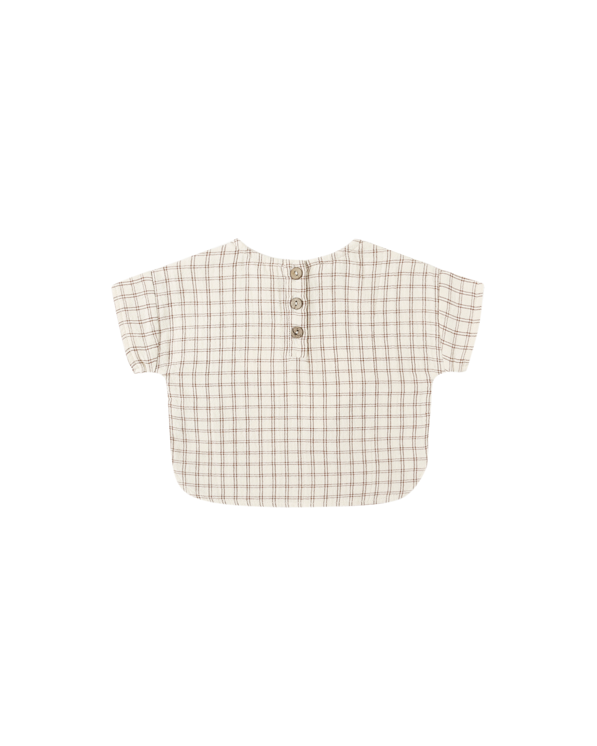 Woven Boxy Top || Cedar Check