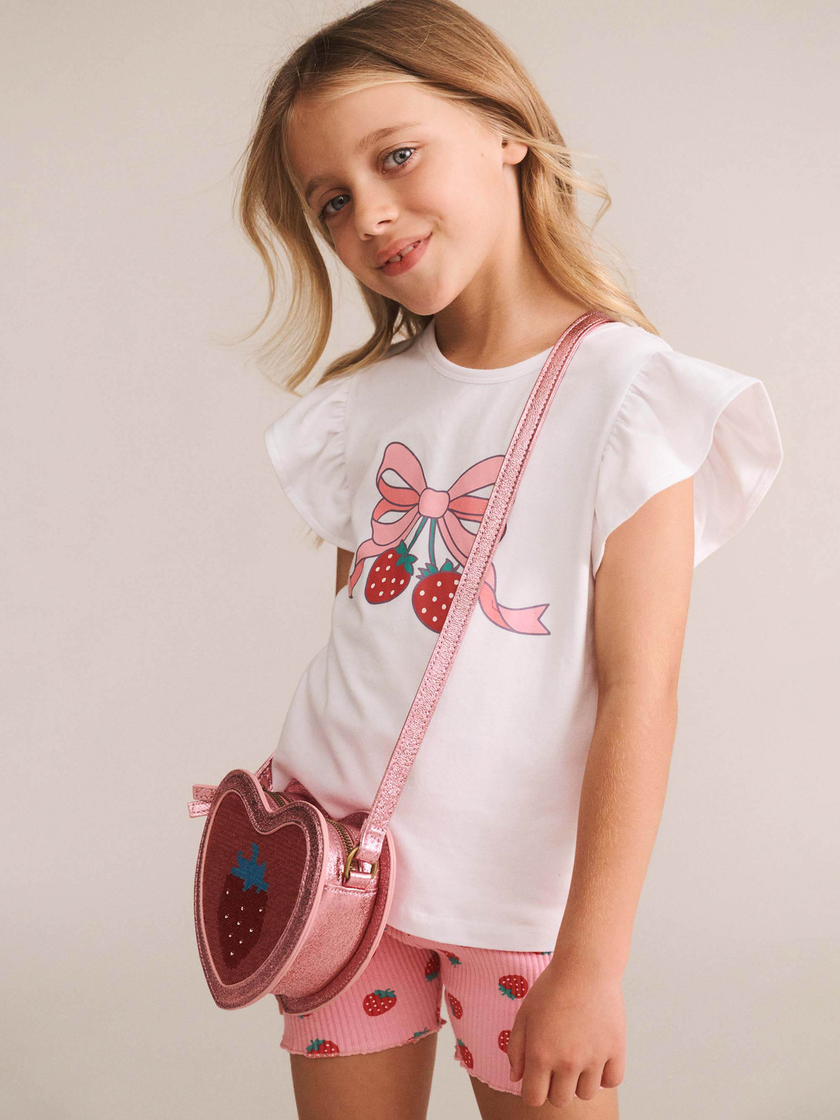 Strawberry Sequin Heart Bag