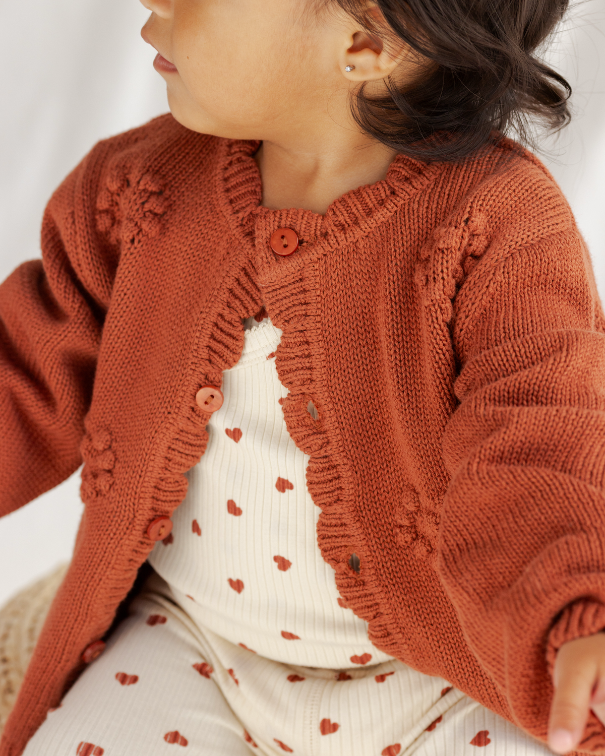 Knit Cardigan || Red