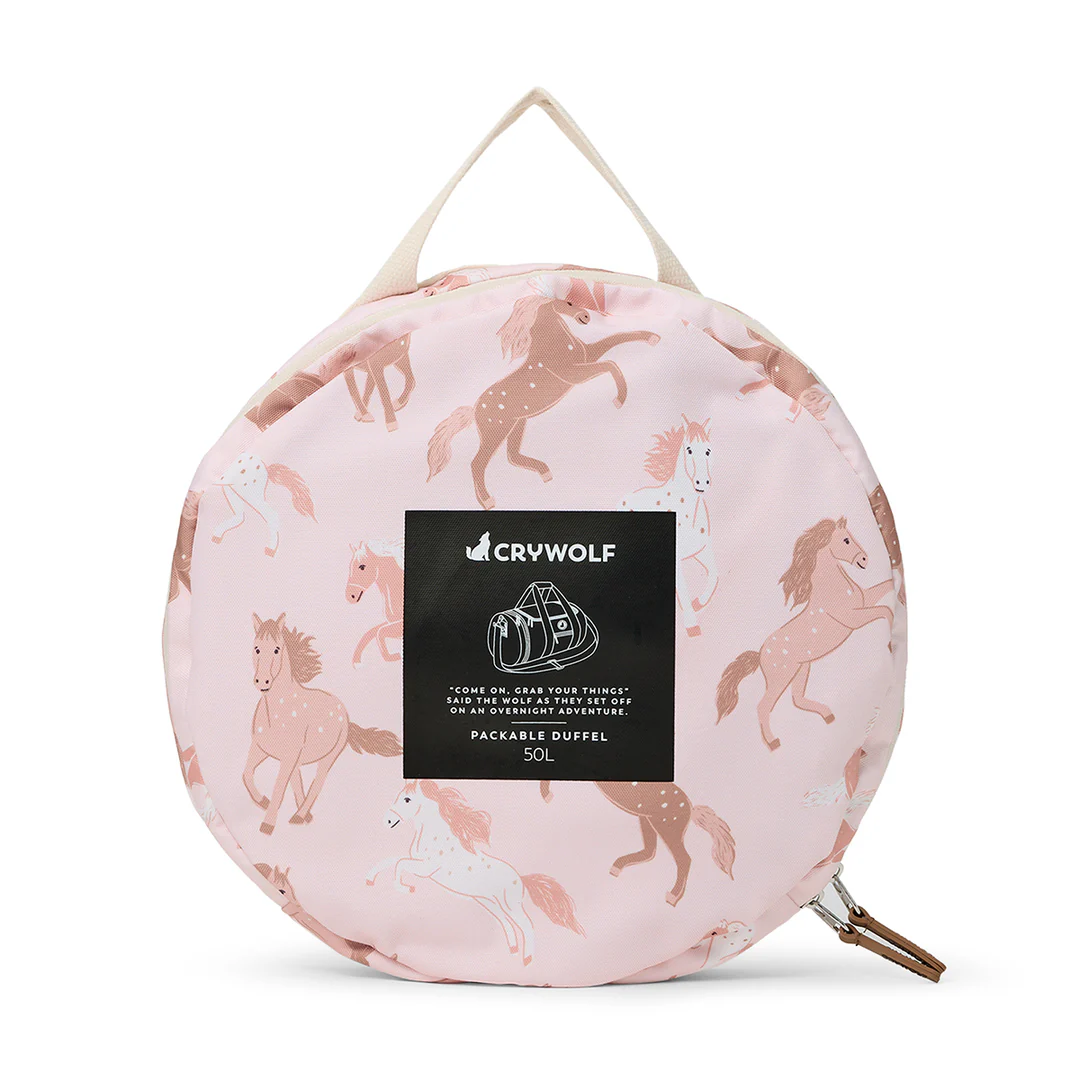 Packable Duffel || Blush Ponies